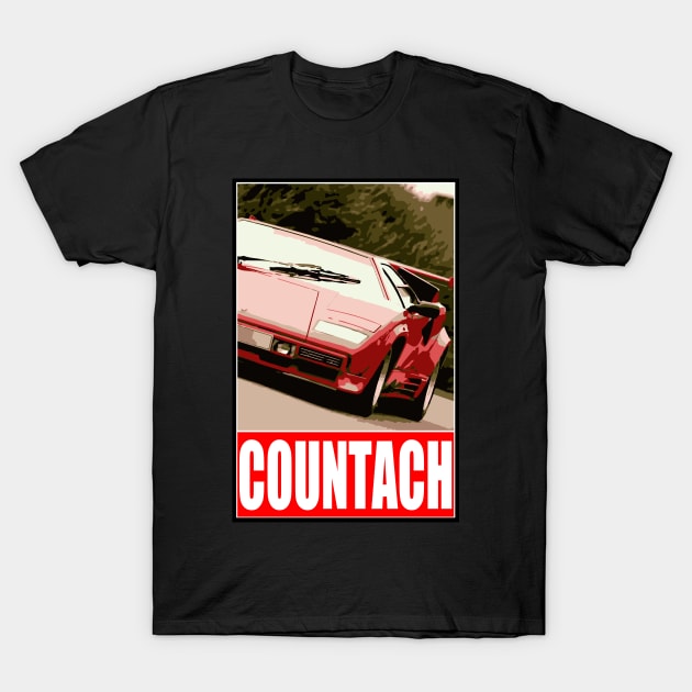 Lamborghini countach t shirt on sale